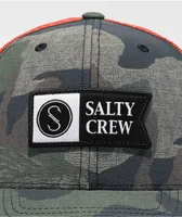 Salty Crew Pinnacle 2 Retro Orange & Camo Trucker Hat