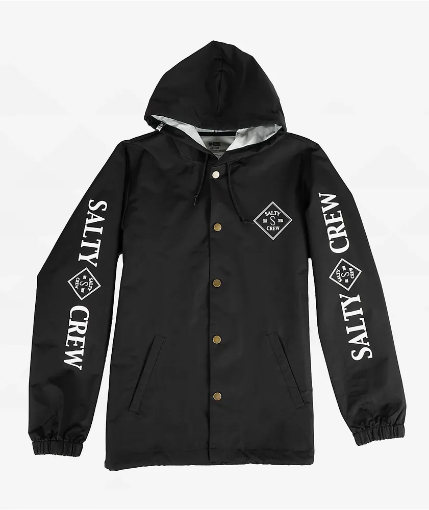 Salty Crew Tippet Black Windbreaker Jacket