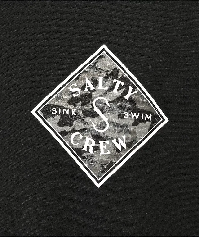 Salty Crew Tippet Camo Fill Black T-Shirt