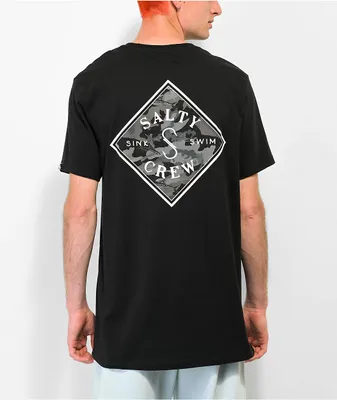 Salty Crew Tippet Camo Fill Black T-Shirt