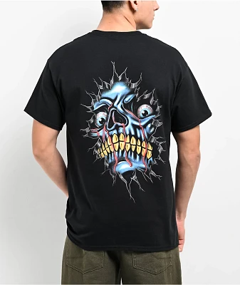 Samborghini Crack Skull Black T-Shirt