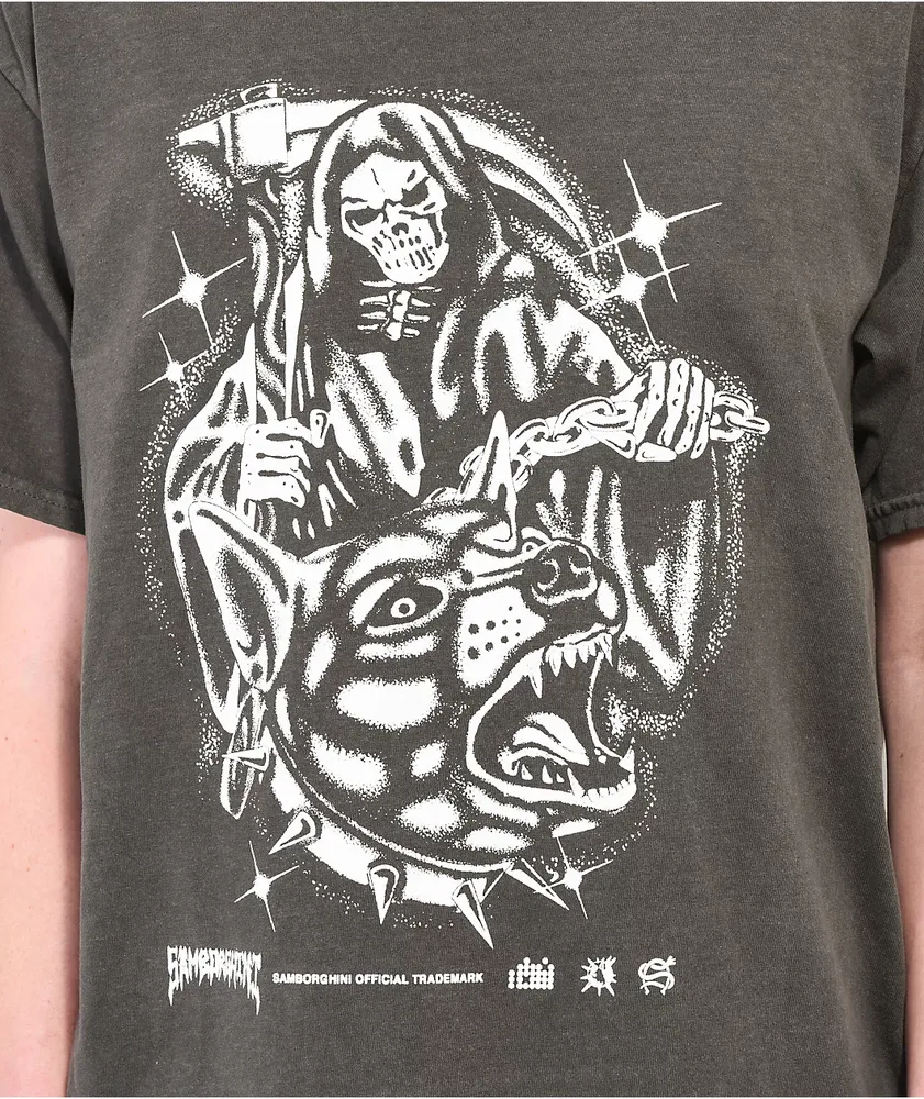 Samborghini Dog Reaper Black Wash T-Shirt
