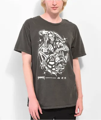 Samborghini Dog Reaper Black Wash T-Shirt