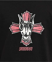 Samborghini Dog Skull Cross Black T-Shirt