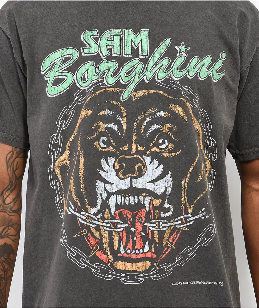 Samborghini Rottweiler Black Wash T-Shirt