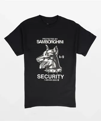 Samborghini Security Dog Black T-Shirt