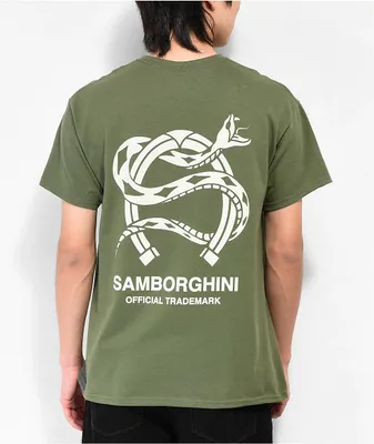 Samborghini Snake Horseshoe Green T-Shirt
