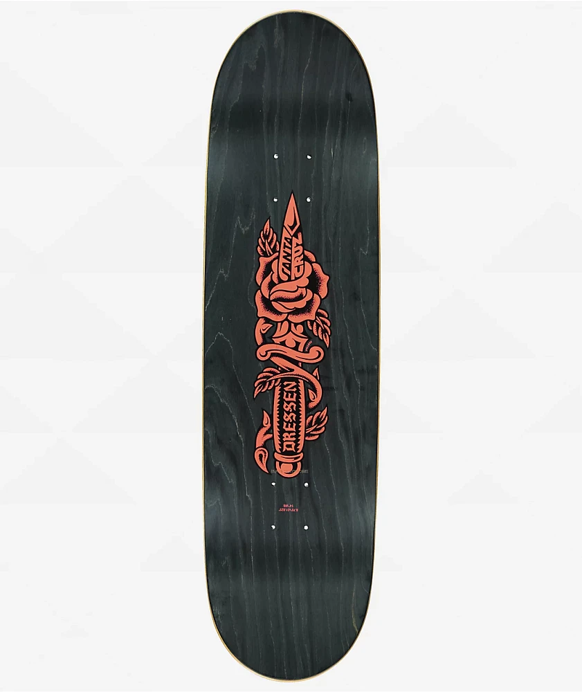 Santa Cruz 8.7" Dressen Rose Dagger Skateboard Deck