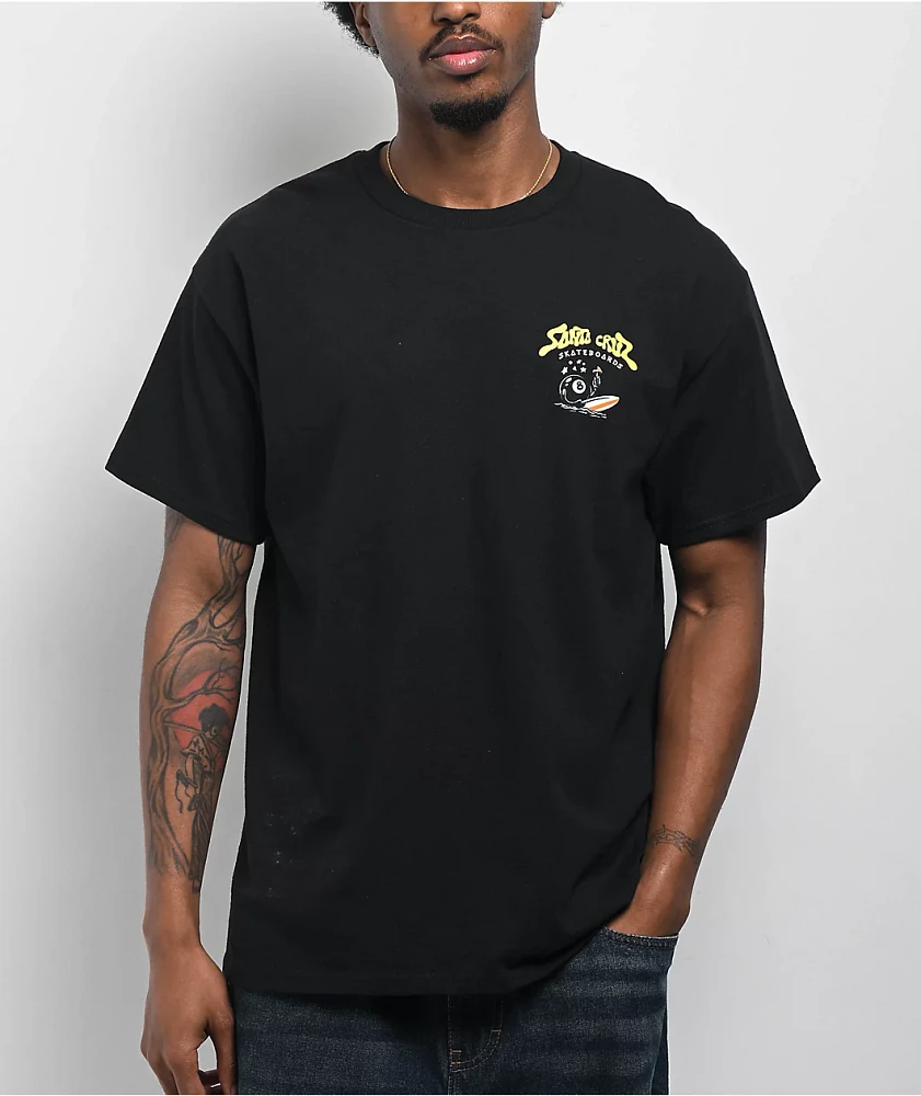 Santa Cruz 8baller Trip Black T-Shirt