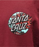 Santa Cruz Aquatic Dot Burgundy T-Shirt