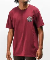 Santa Cruz Aquatic Dot Burgundy T-Shirt