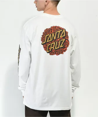 Santa Cruz Bouquet Dot White Long Sleeve T-Shirt