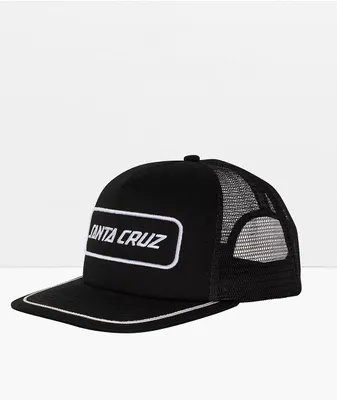 Santa Cruz Box Strip Black Trucker Hat