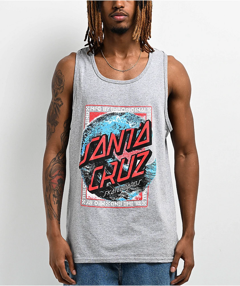 Santa Cruz Breaker Dot Heather Grey Tank Top