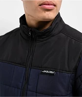 Santa Cruz Brickwork Black & Blue Quilted Puffer Jacket