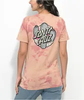 Santa Cruz Cactus Dot Desert Brown Tie Dye T-Shirt