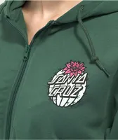 Santa Cruz Cactus Dot Green Zip Crop Hoodie