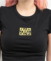 Santa Cruz Checker Block Black Crop T-Shirt