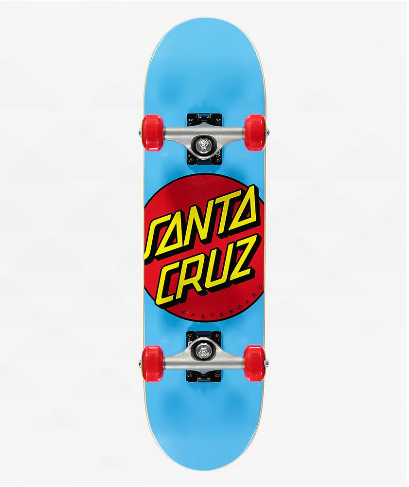 Santa Cruz Classic Dot 7.25" Blue Micro Skateboard Complete