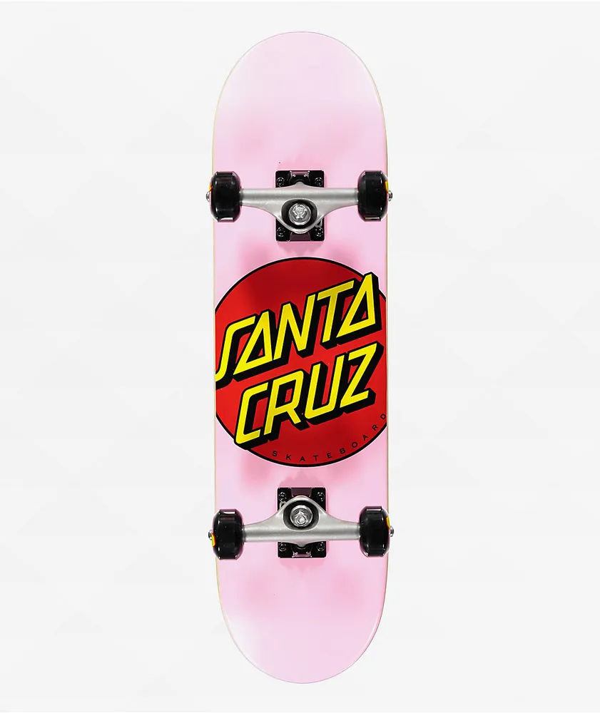 Santa Cruz Classic Dot 7.5" Pink Micro Skateboard Complete