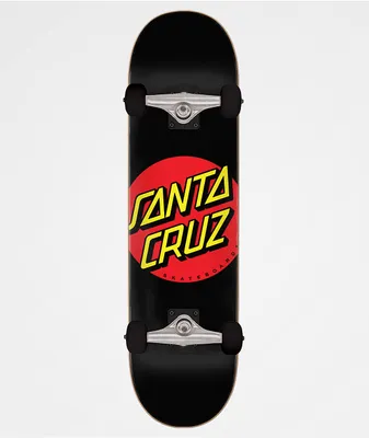 Santa Cruz Classic Dot Black 8.0" Skateboard Complete