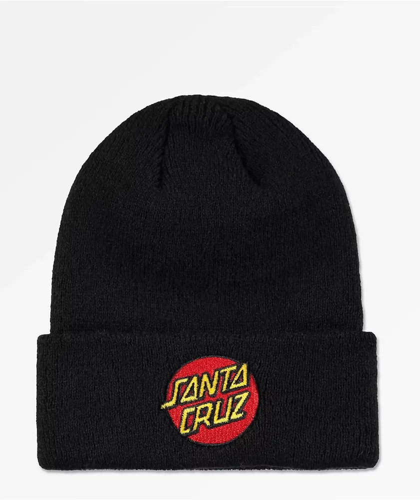 Santa Cruz Classic Dot Black Beanie