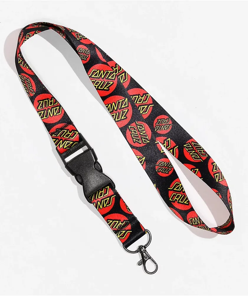 Santa Cruz Classic Dot Black Lanyard