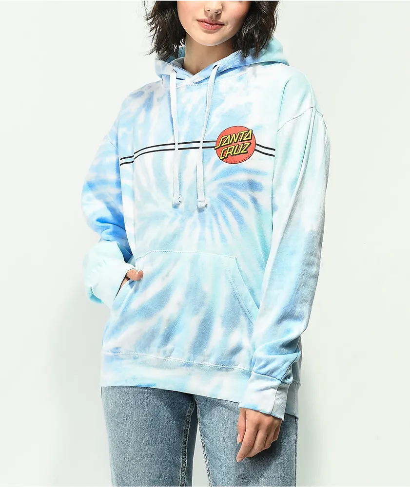 Santa Cruz Classic Dot Blue Lagoon Tie Dye Hoodie