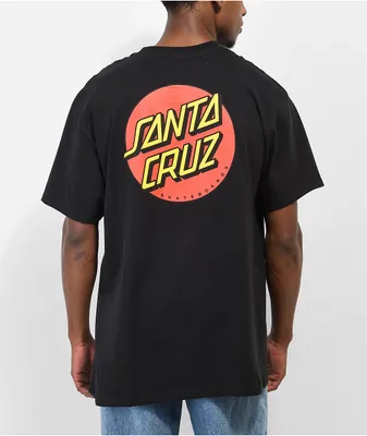Santa Cruz Classic Dot Logo Black T-Shirt