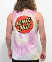 Santa Cruz Classic Dot Rose Tie Dye Tank Top