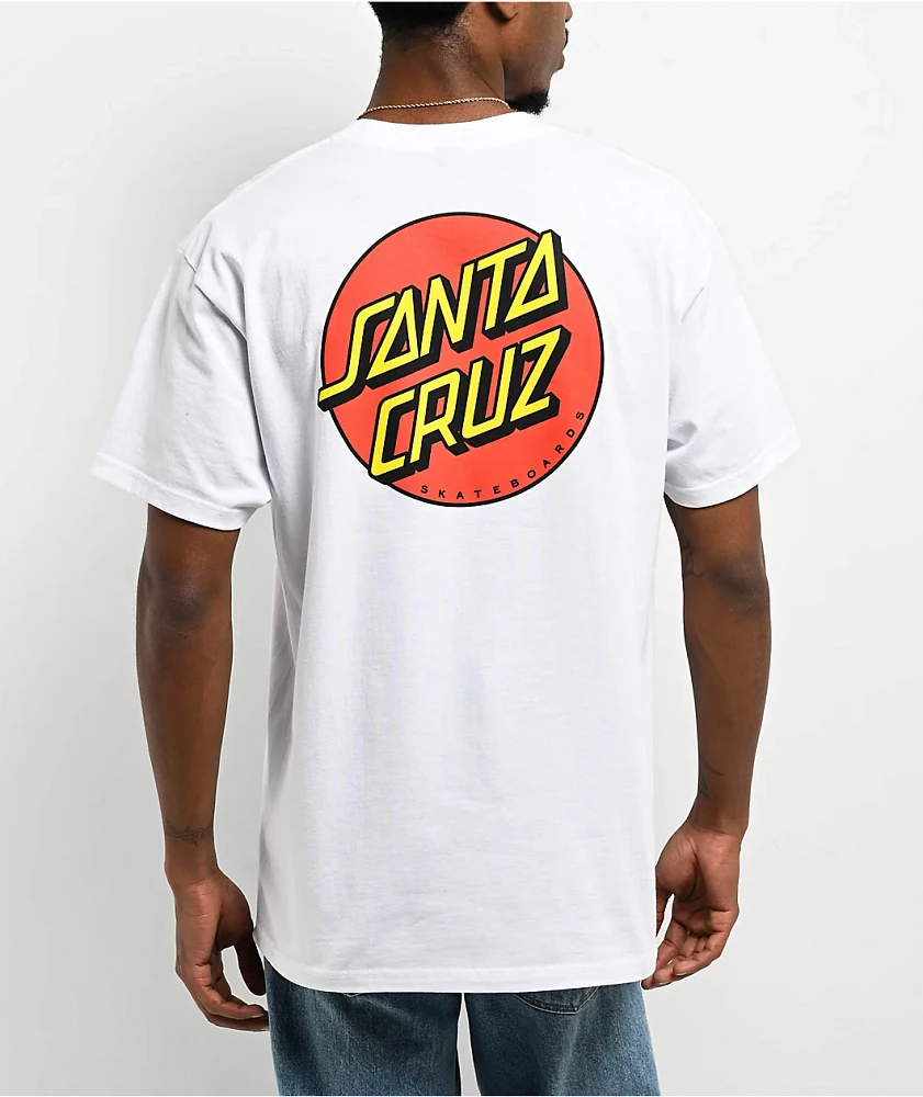 Santa Cruz Classic Dot White T-Shirt