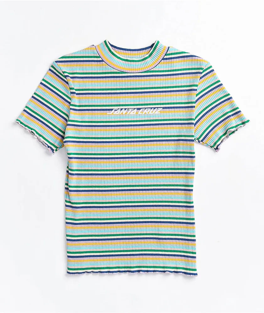 Santa Cruz Classic Strip Stripe Crop T-Shirt