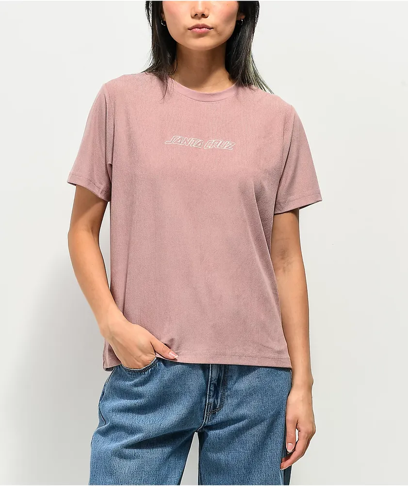 Santa Cruz Classic Stripe Mauve Corduroy T-Shirt