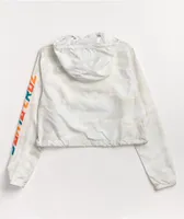 Santa Cruz Color Strip White Crop Anorak Jacket