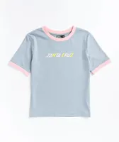 Santa Cruz Color Stripe Grey Ringer T-Shirt