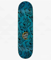Santa Cruz Crescent Bone Hand 8.25" Birch Skateboard Deck