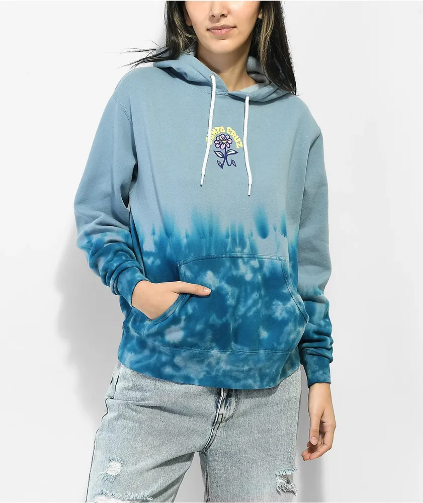 Santa Cruz Delfino Ego Flower Blue Tie Dye Hoodie