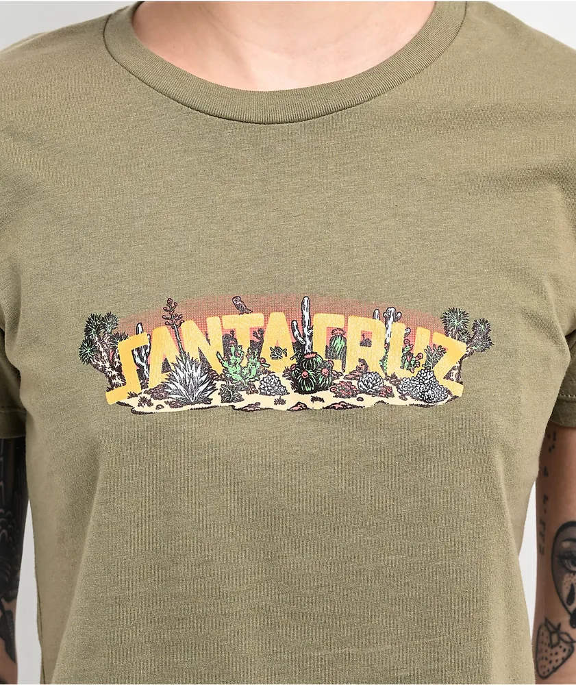 Santa Cruz Desert Strip Olive Crop T-Shirt