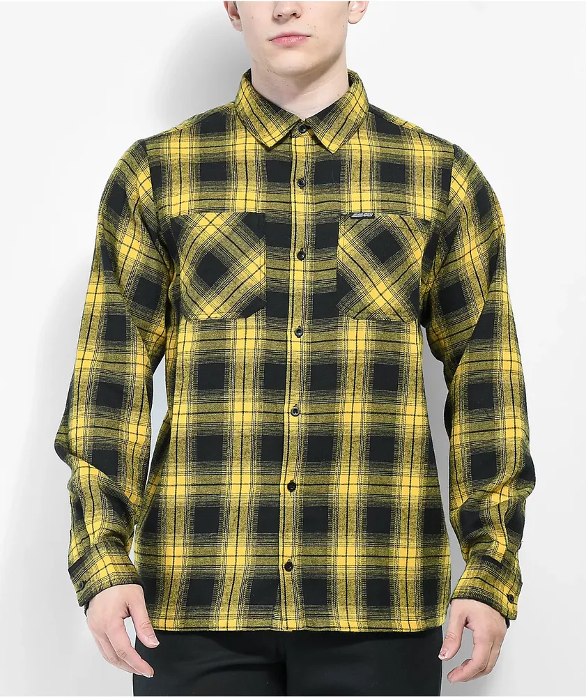 Santa Cruz Dot Black & Ochre Flannel Shirt