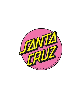 Santa Cruz Dot Clear Pink Sticker