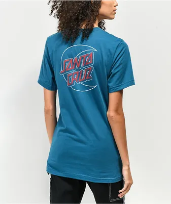 Santa Cruz Empty Moon Stripe Blue T-Shirt