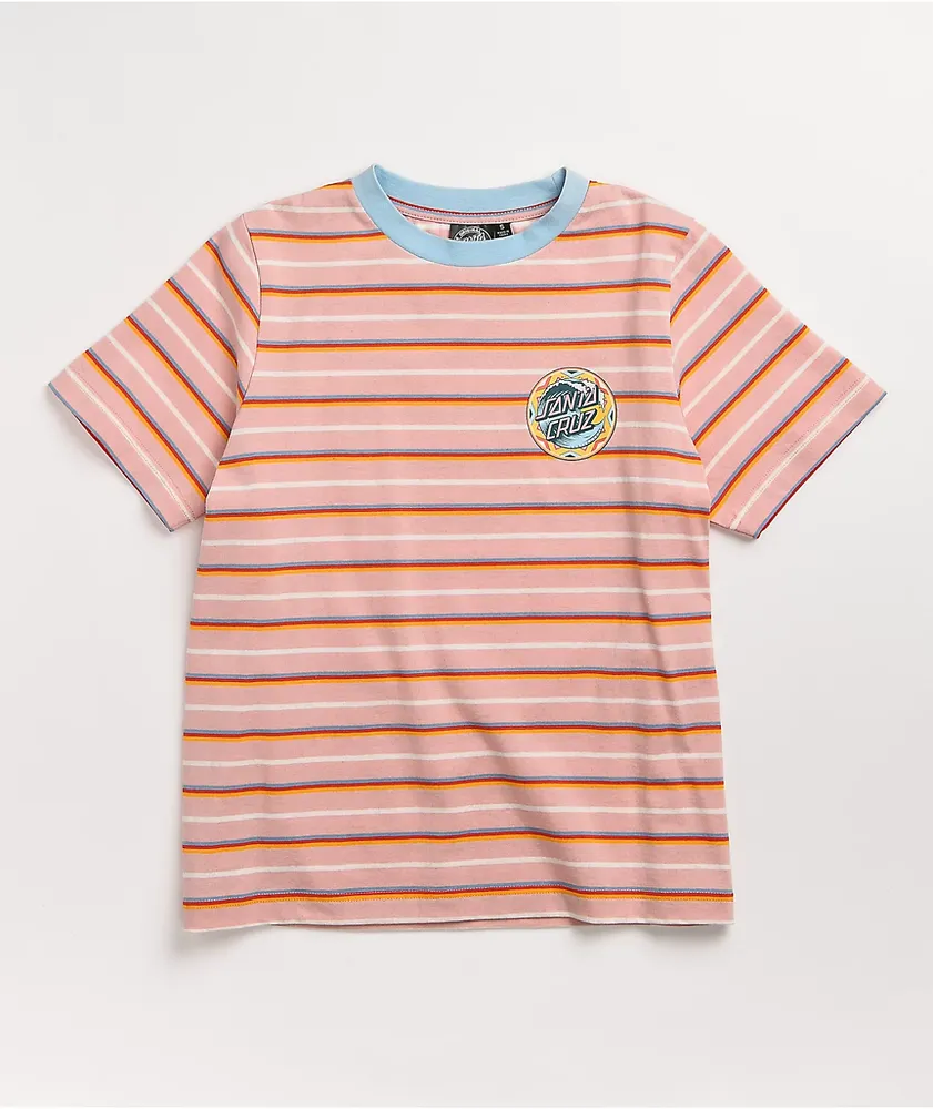 Santa Cruz Fiesta Wave Dot Pink & Multi Stripe T-Shirt