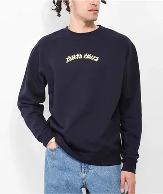 Santa Cruz Flame Arc Navy Crewneck Sweatshirt