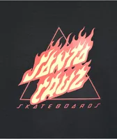 Santa Cruz Flame Not A Dot Black Crewneck Sweatshirt