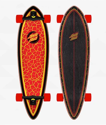 Santa Cruz Flame Ringed 33" Pintail Cruiser Complete