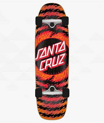 Santa Cruz Flame Ringed Dot 8.4" Cruiser Skateboard Complete