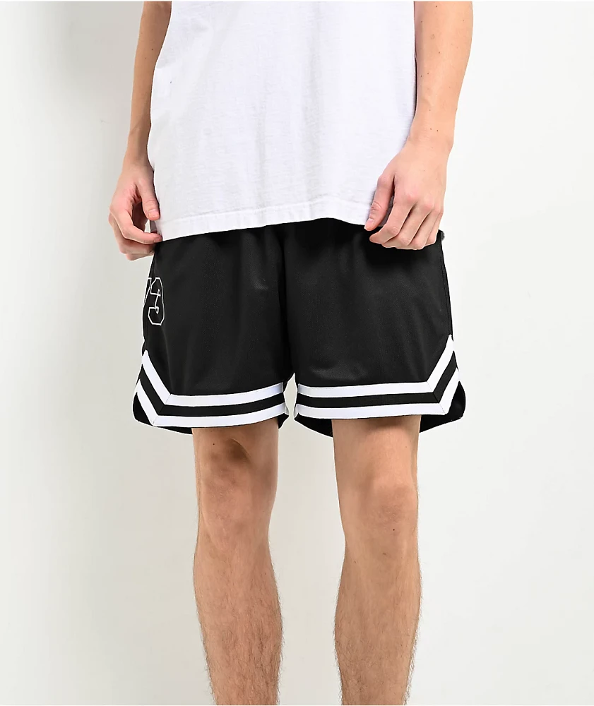 Santa Cruz Flamed Collegiate Black Mesh Shorts