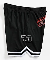 Santa Cruz Flamed Collegiate Black Mesh Shorts