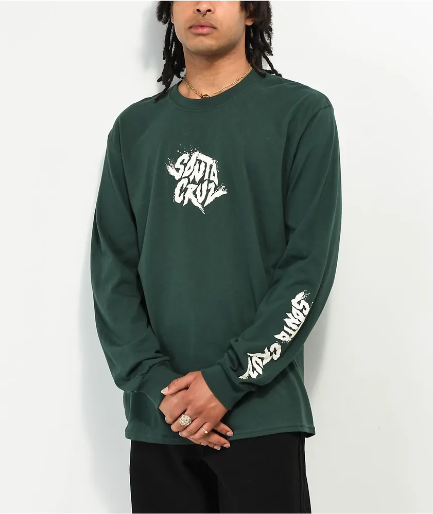 Santa Cruz Flare Dark Green Long Sleeve T-Shirt