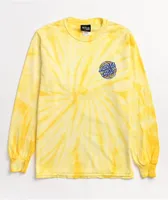 Santa Cruz Funky Dot Yellow Tie Dye Long Sleeve T-Shirt